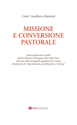 missione e conversione pastorale - Arcidiocesi di Perugia