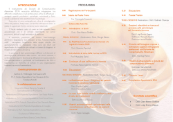 Seminario "DCA: Ricerca, Cura e Riabilitazione"
