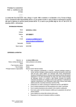 cve erica baroncelli - erica baroncelli dietista