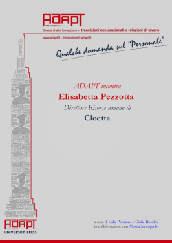 A colloquio con Elisabetta Pezzotta, Direttore Risorse umane