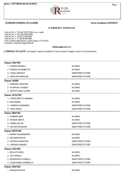 elenco generale eletti organi collegiali