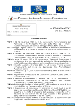 CUP: I32G14000060007 CIG: Z711039E1E