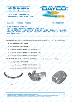 DAYCO AFTERMARKET TECHNICAL INFORMATION