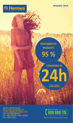 DISPONIBILITA PRODOTTI CONSEGNA IN