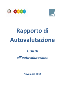 Indicazioni per la compilazione del Rapporto di autovalutazione