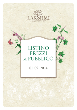Scarica il Pdf del listino LAKSHMI