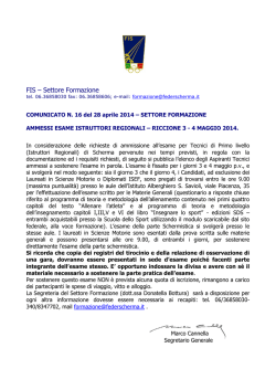 FIS &ndash; Settore Formazione - Federazione Italiana Scherma