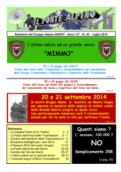 Quanti siamo ? - Gruppo Alpino Anget