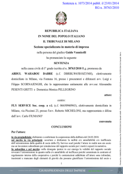 scarica la sentenza - Giurisprudenza delle imprese