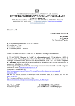 ISTITUTO COMPRENSIVO SCOLASTICO STATALE