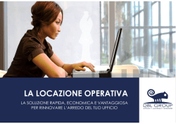 LA LOCAZIONE OPERATIVA - Arredamento ufficio Udine DBL