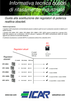 Equivalenza regolatori di cos phi obsoleti con attuali