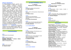 20 SETTEMBRE 2014 DOCENTI PROGRAMMA