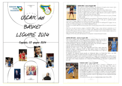 OSCAR del BASKET LIGURE 2014 - SUPERBAsketball &ndash; Basket di