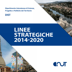 Linee strategiche 2014-2020 - DIST Dipartimento Interateneo di