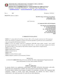 Direttiva DSGA 2014-15 - Istituto Comprensivo "Vincenzo Guarnaccia"