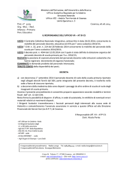 Decreto - Centro servizi amministrativi di Cosenza