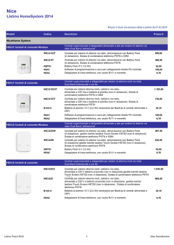 nicehome system listino marzo 2014