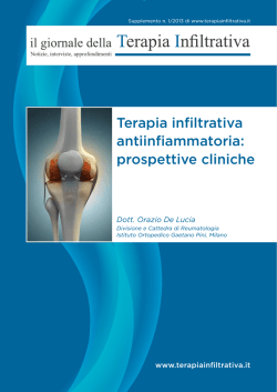 Terapia infiltrativa antiinfiammatoria: prospettive cliniche