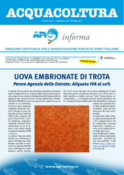 UOVA EMBRIONATE DI TROTA - Associazione Piscicoltori Italiani