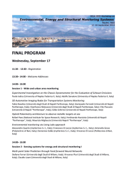 FINAL PROGRAM Wednesday, September 17