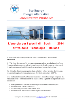 Eco Energy Energie Alternative Concentratore - Maroc