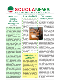 ScuolaNews 9/2014 - Cisl Scuola Puglia