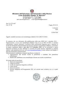 Circolare modalit&agrave; iscrizione corsi CLIL