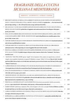 fragranze della cucina siciliana e mediterranea