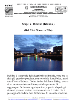 Stage a Dublino (Irlanda ) - istituto statale istruzione superiore
