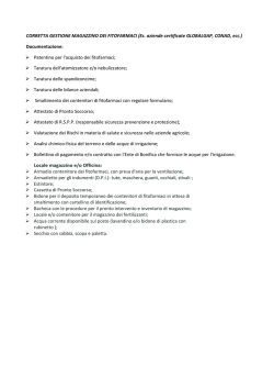 CORRETTA GESTIONE MAGAZZINO DEI FITOFARMACI