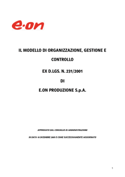 IL MODELLO DI ORGANIZZAZIONE, GESTIONE E