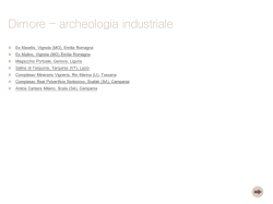 Dimore - archeologia industriale