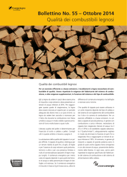 Bollettino No. 55 – Ottobre 2014 Qualità dei combustibili legnosi
