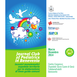 Programma Journal Club of Pediatrics in Benevento