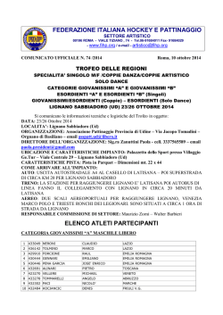 cu 074 - Trofeo delle Regioni - Elenco partecipanti