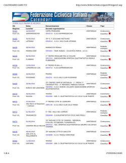 CALENDARIO GARE FCI http://www.federciclismo.it/gare2014