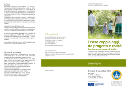 Essere coppia oggi, tra progetto e realt&agrave;