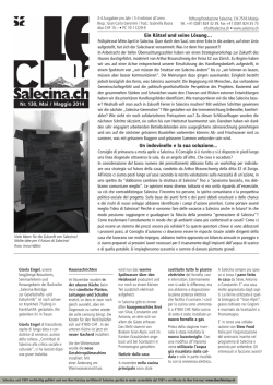 Nr. 130, Mai / Maggio 2014 Un indovinello e la sua soluzione... Ein