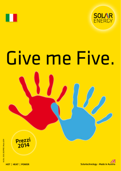 Prezzi 2014 - Solar Energy