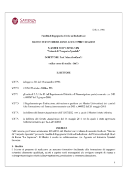 D.R. n. 1981 Facolt&agrave; di Ingegneria Civile ed Industriale