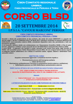 CORSO BLSD CSEN UMBRIA ok! 20.9.2014