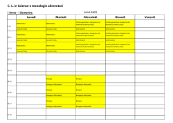 Calendario lezioni