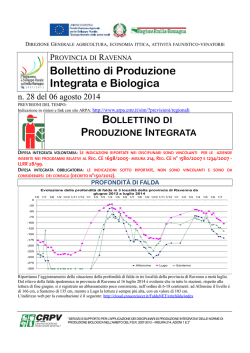 Bollettino tecnico n. 28 del 06 agosto 2014