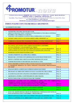 INDICE PAGINE CON COLORI DEGLI ARGOMENTI