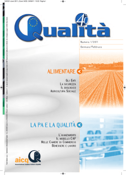 ALIMENTARE LA PA E LA QUALIT&Agrave;