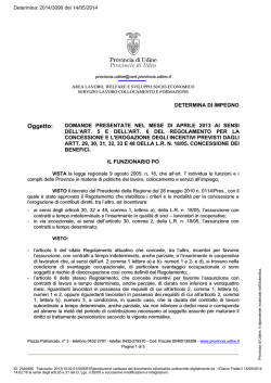 Vedi atto - Provincia di Udine