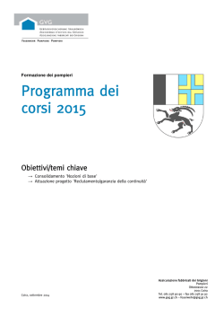 Programma dei corsi 2015