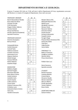 15/01/2014 - Dipartimento di Fisica e Geologia