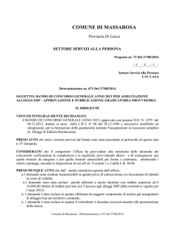 Determina n. 673 del 27.08.2014